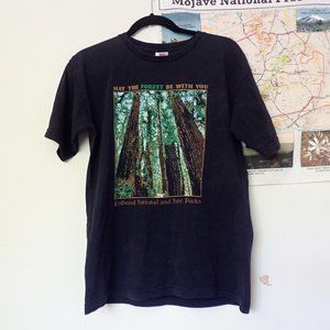 Redwood National and State Parks Black Tee 100% Cotton
